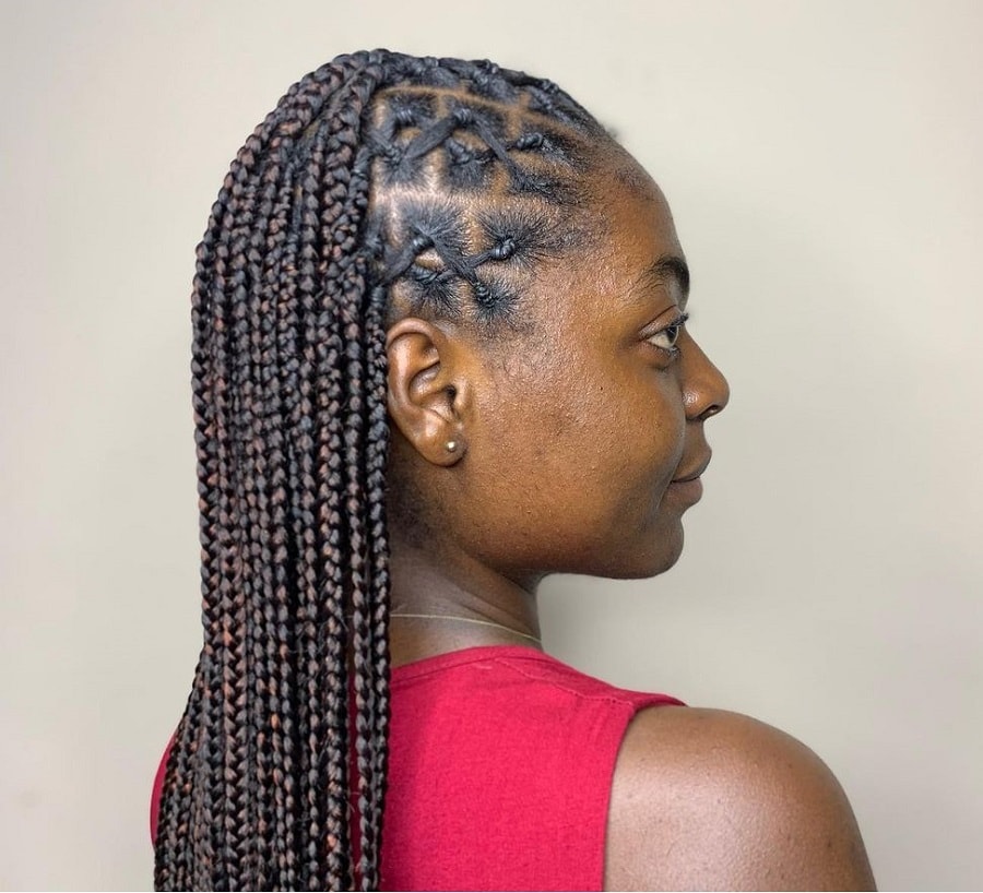 tips for criss cross knotless braids