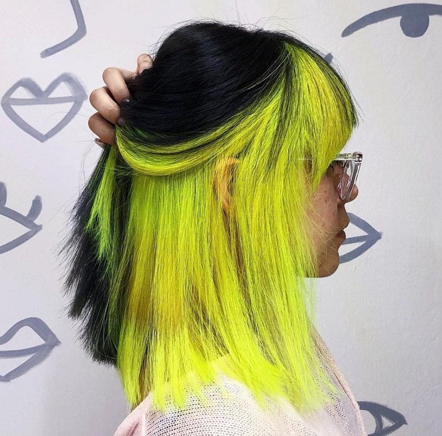 underdye neon hair