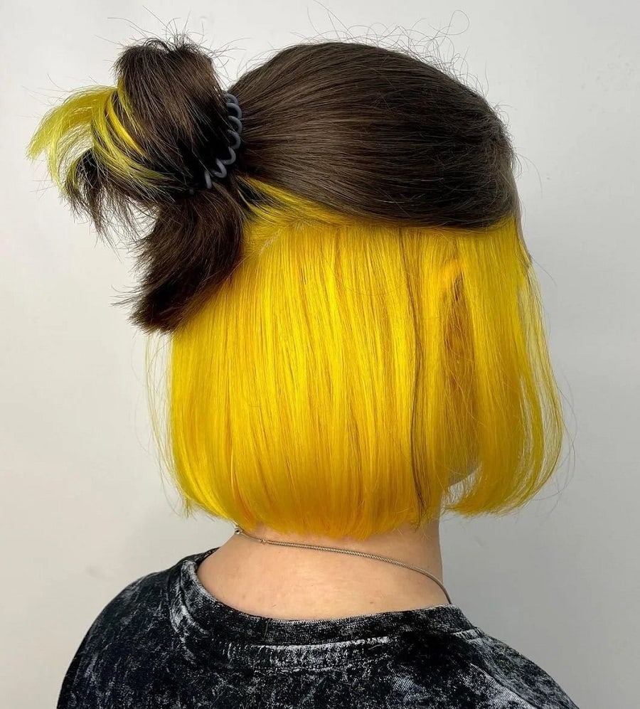 underdye yellow hair