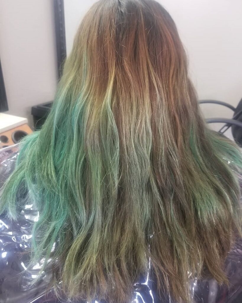 green tones in hair
