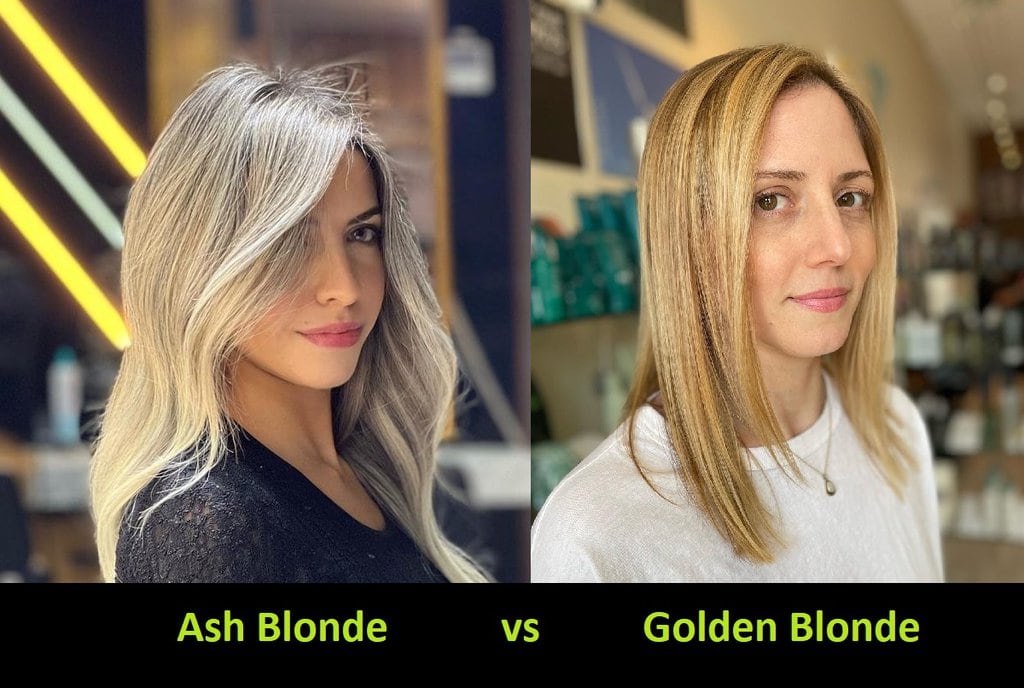 ash blonde vs golden blonde