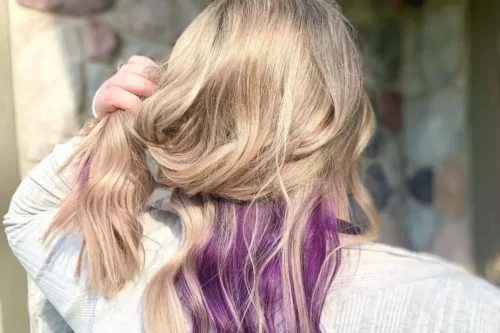 17 Flattering Blonde Hair Ideas with Purple Underneath