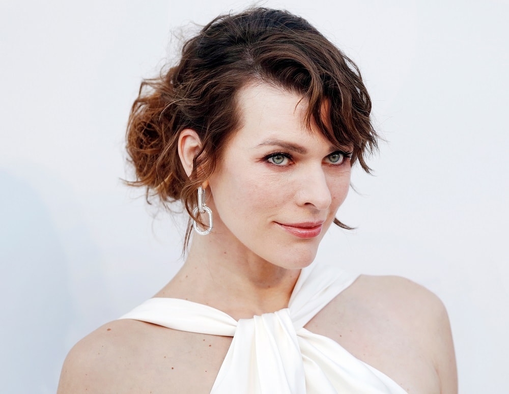 celebrity actress with brown hair - Milla Jovovich