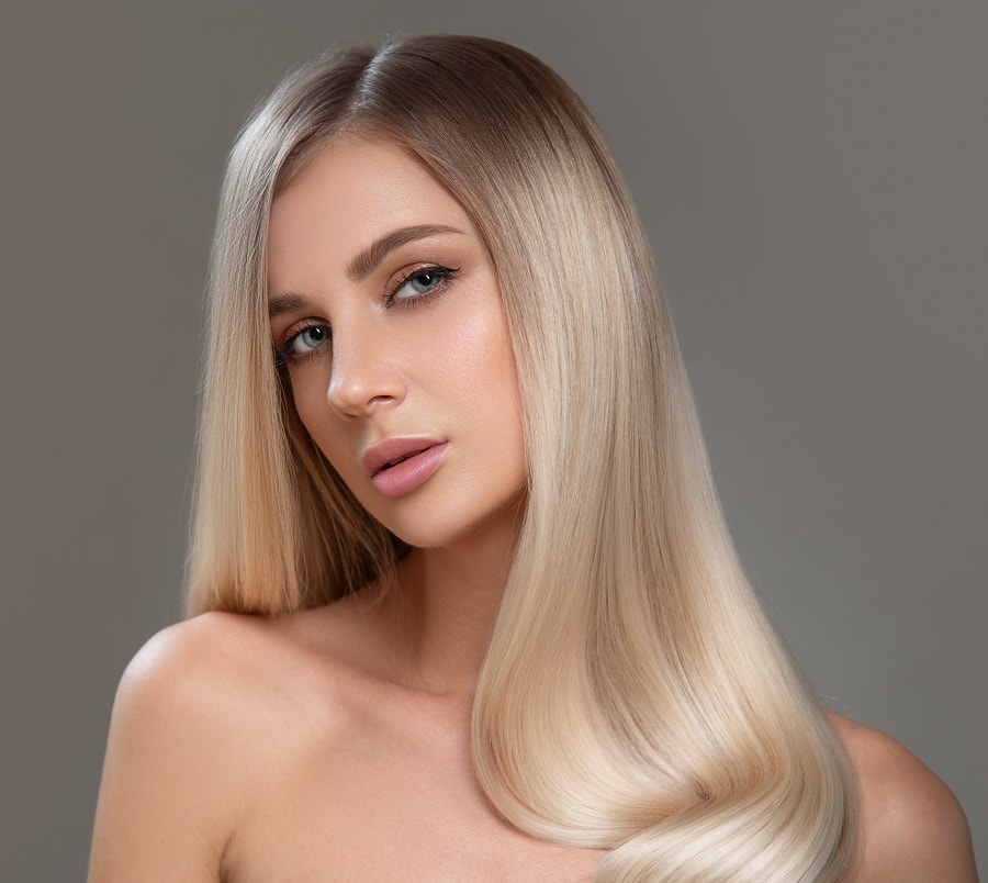 ways to blend dark roots with blonde hair