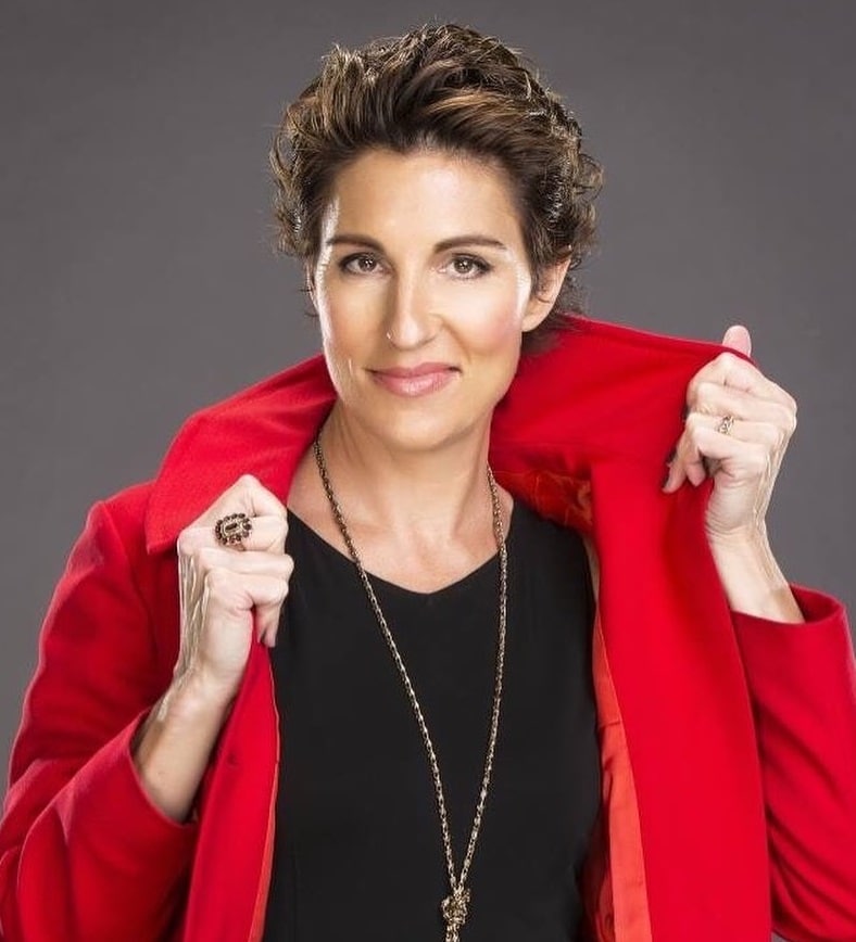 Tamsin Greig with thin hair