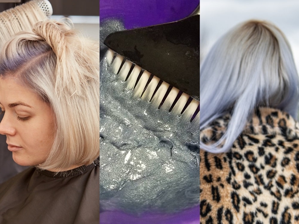 Getting Permanent Purple Hair Color to Silver