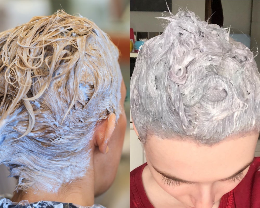 Going Semi-Permanent Purple Hair Color To Silver
