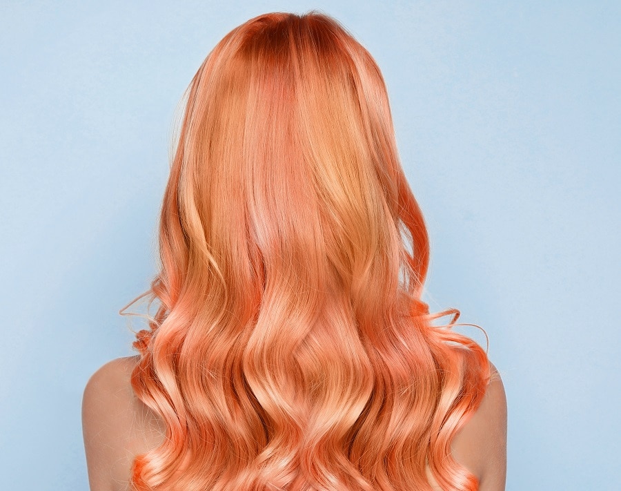 dyeing hair orange color to remove purple tones from brown hair