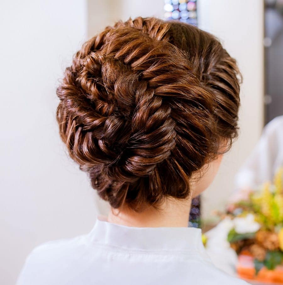 braided updo for bridesmaids