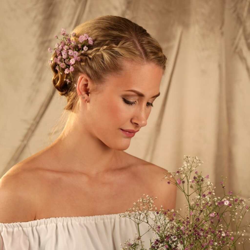 bridesmaid hairstyle with braids