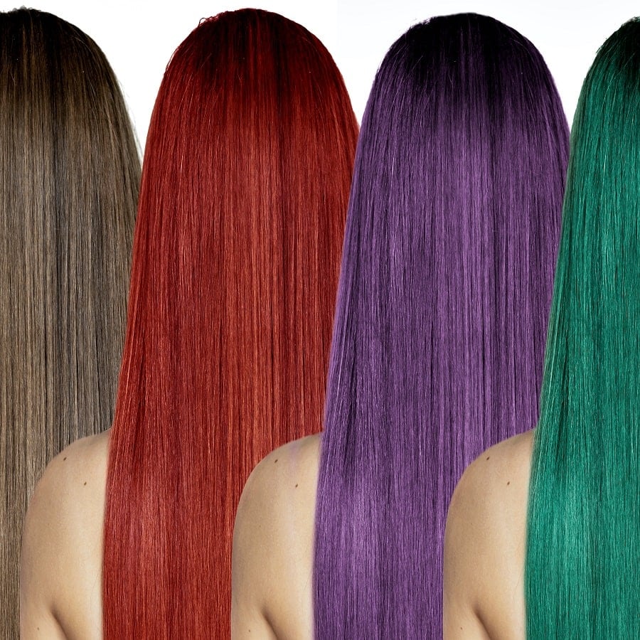 hair color shades to dye over blue hair